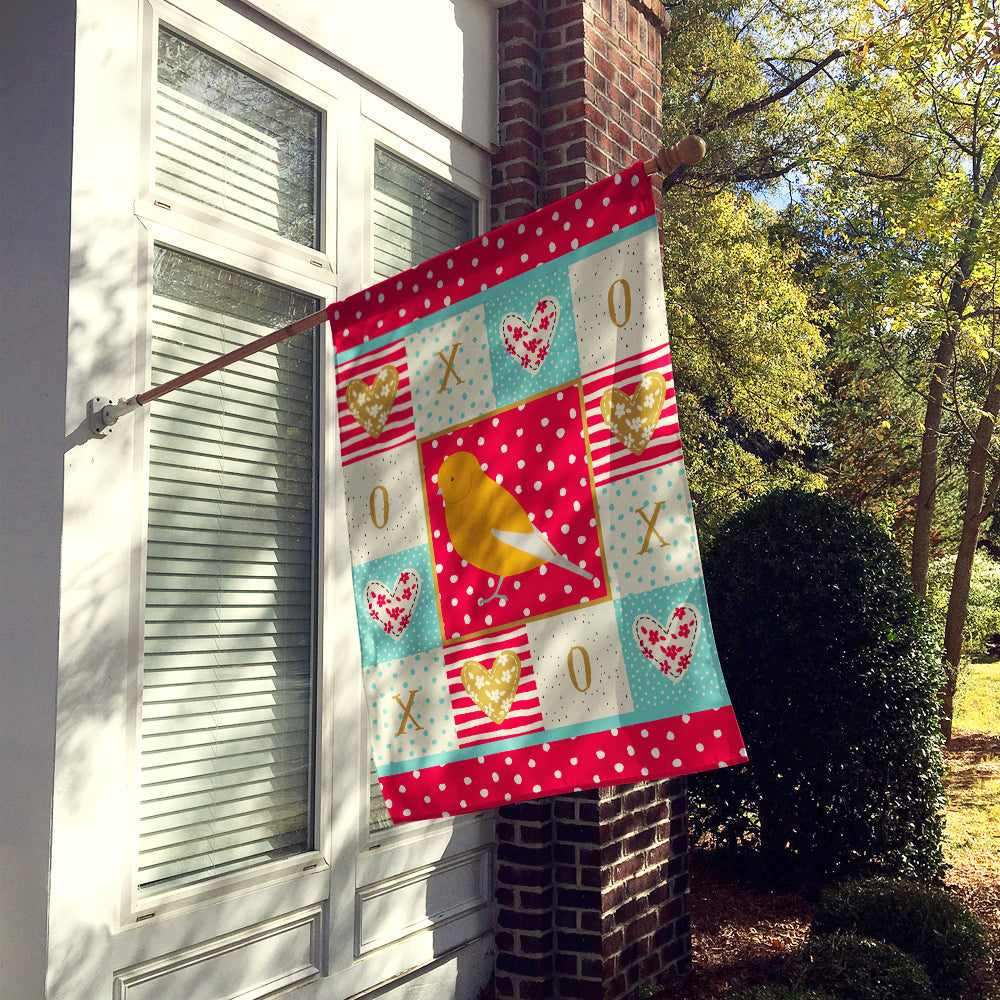 Norwich Canary Love House Flag 28x40 Porch Sleeve Pole Decorative Outside Yard Banner Artwork Wall Hanging, Polyester