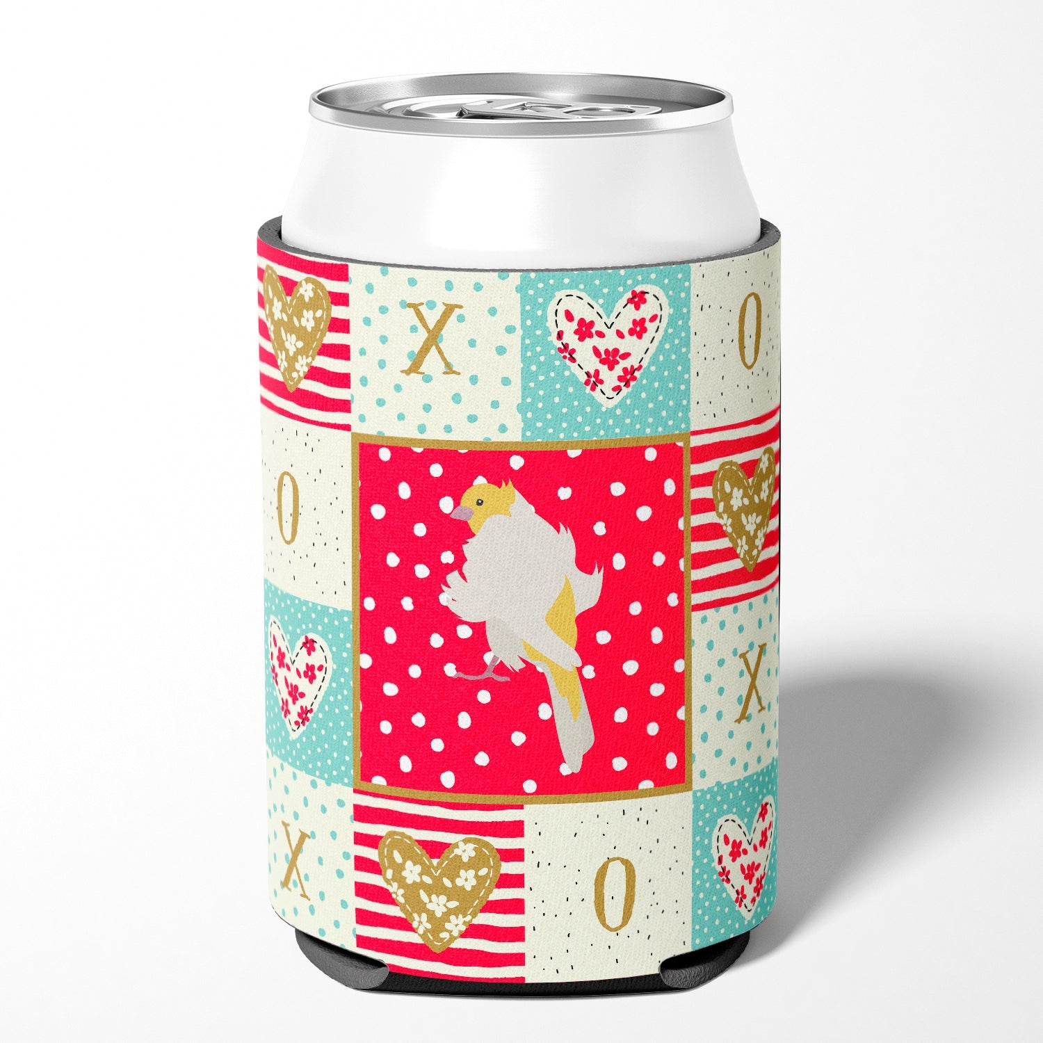 Parisian Trumpeter Canary Love Can or Bottle Hugger Cooler Sleeve for Standard 12 oz Cans, Insulated Foam Beer & Soda Can Hugger Reusable