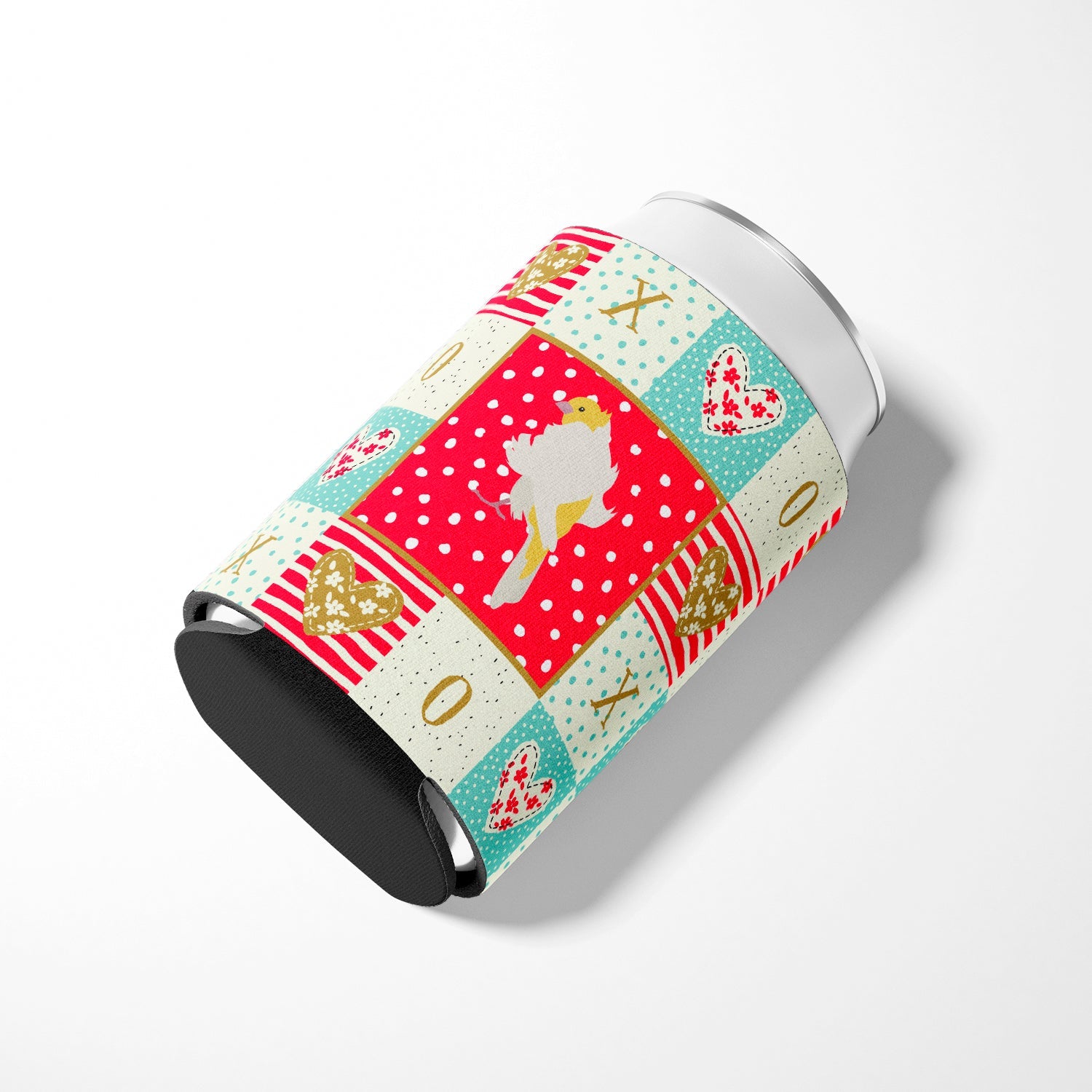 Parisian Trumpeter Canary Love Can or Bottle Hugger Cooler Sleeve for Standard 12 oz Cans, Insulated Foam Beer & Soda Can Hugger Reusable