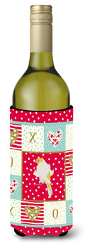 Parisian Trumpeter Canary Love Wine Bottle Hugger Gift Sleeve for Standard 750 ml Bottles, Insulated Reusable Also Fits Mini Shot & Pint Bottles