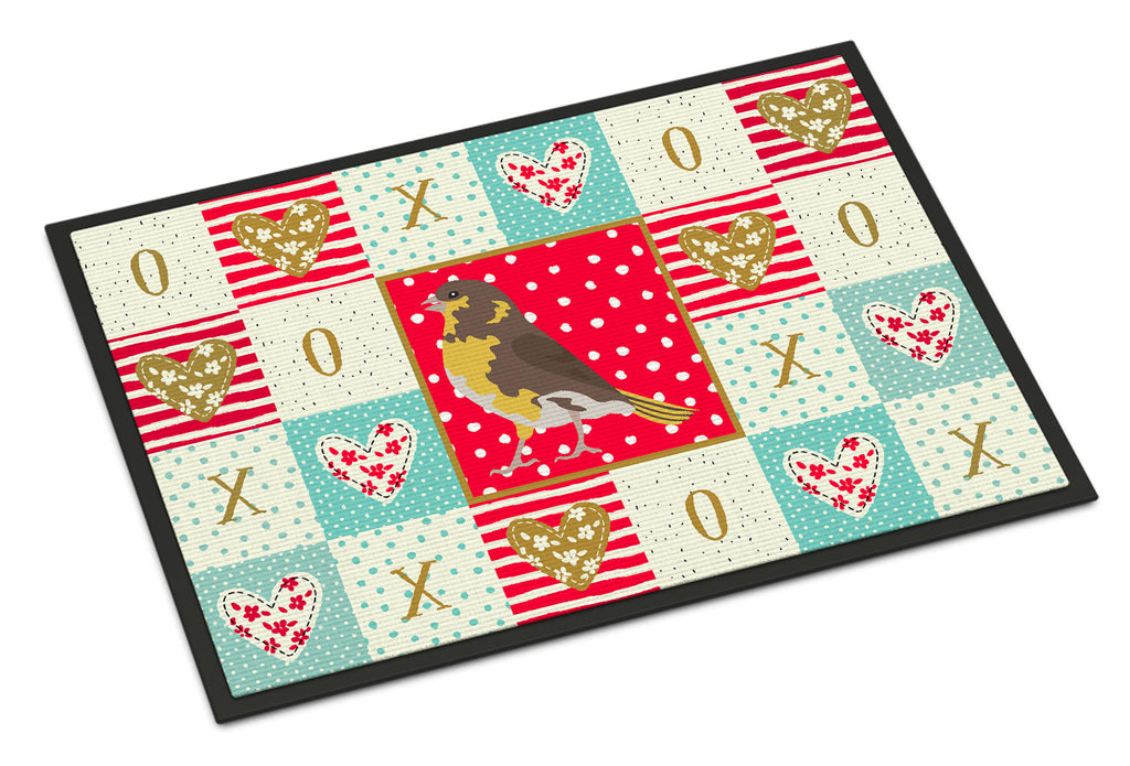 Spanish Canary Love Doormat Indoor Outdoor 24H X 36W Front Door Mat Rugs for Entryway, Non Slip Washable Low Pile,