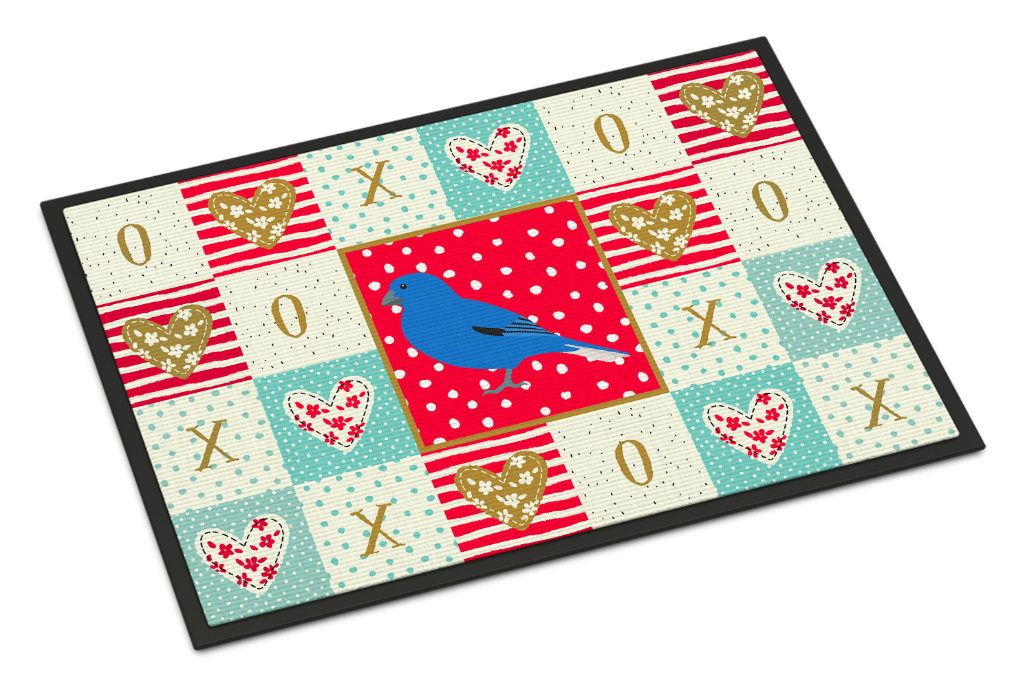 Bunting Love Doormat Indoor Outdoor 18H X 27W Front Door Mat Rugs for Entryway, Non Slip Washable