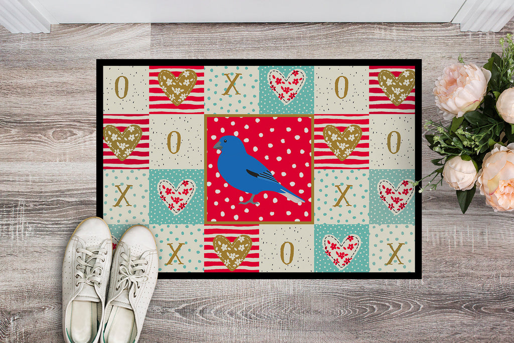 Bunting Love Doormat Indoor Outdoor 18H X 27W Front Door Mat Rugs for Entryway, Non Slip Washable