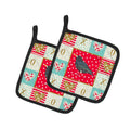 Starling Love Pot Holder Set of 2 Heat Resistant Quilted Hot Pads 7.5 x 7.5 Inch, Insulated Kitchen Trivets for Cooking & Baking
