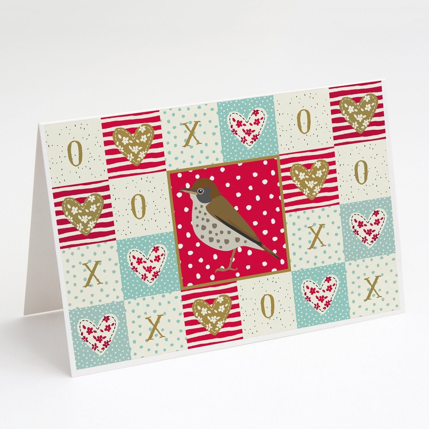 Thrush Love Greeting Cards Pack of 8 Blank Cards with Envelopes Whimsical A7 Size 5x7