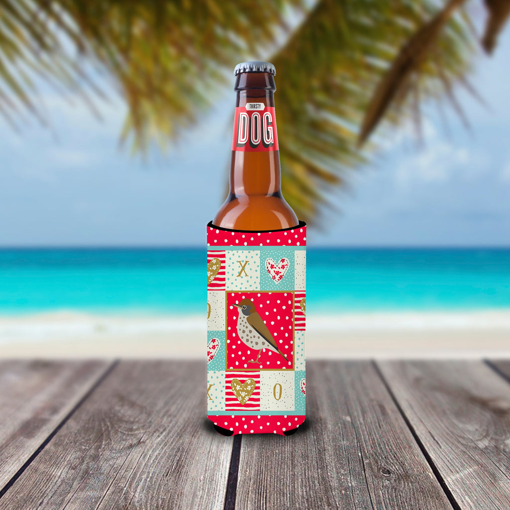 Thrush Love Slim Can Hugger , Insulated Foam Hugger for 12 oz Slim Cans, Beer Bottles & Water Bottles, Printed in USA