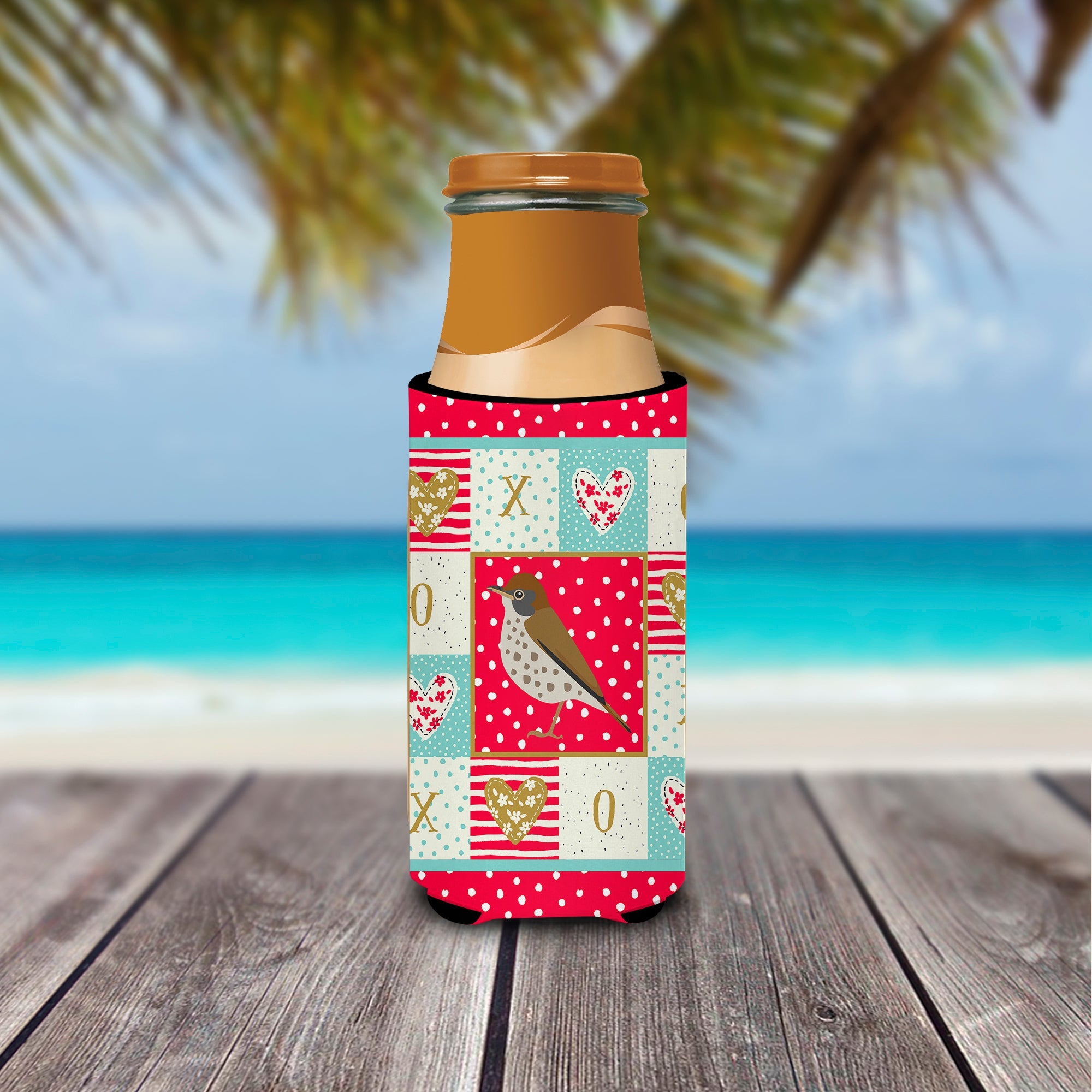 Thrush Love Slim Can Hugger , Insulated Foam Hugger for 12 oz Slim Cans, Beer Bottles & Water Bottles, Printed in USA