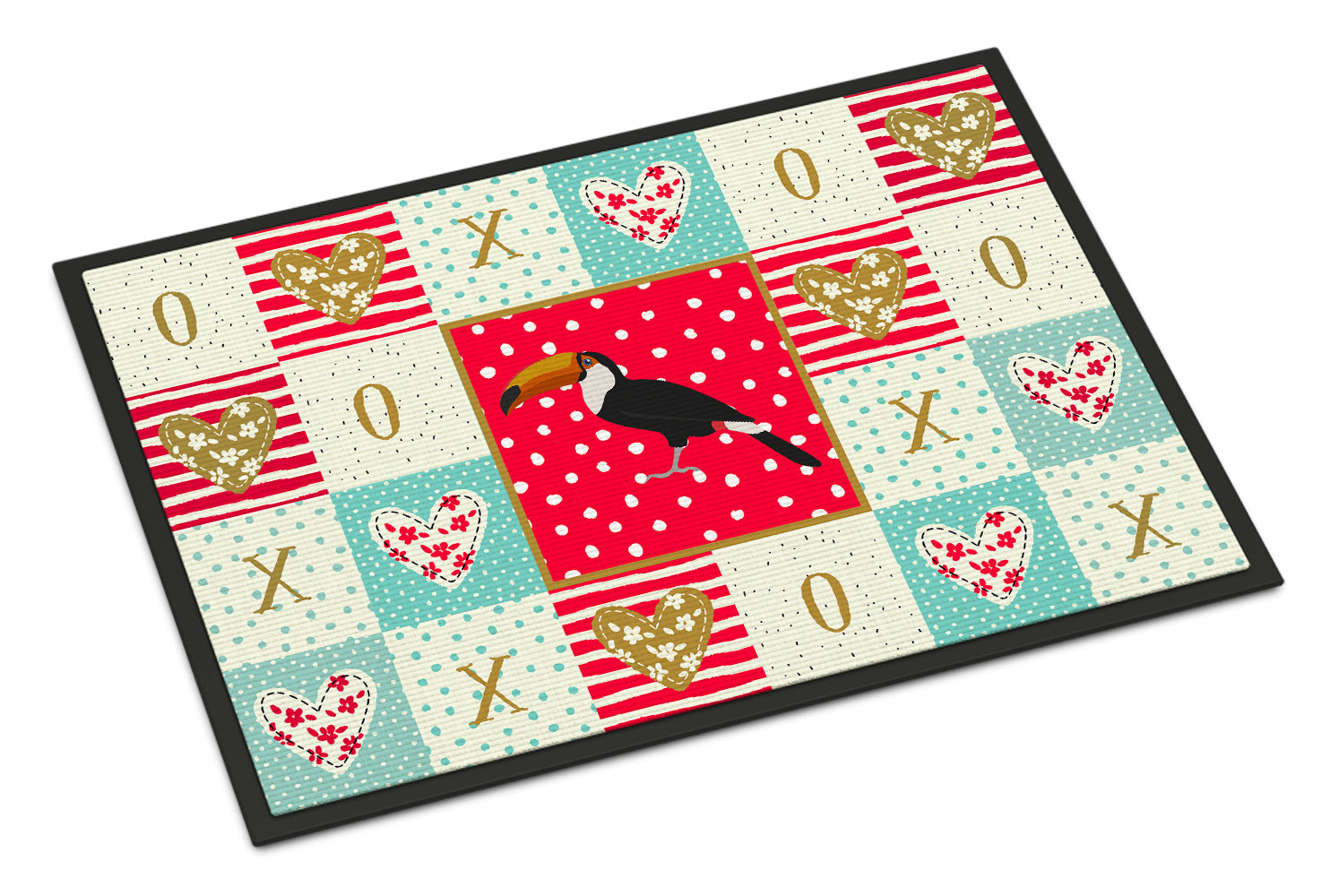 Toucan Love Doormat Indoor Outdoor 18H X 27W Front Door Mat Rugs for Entryway, Non Slip Washable