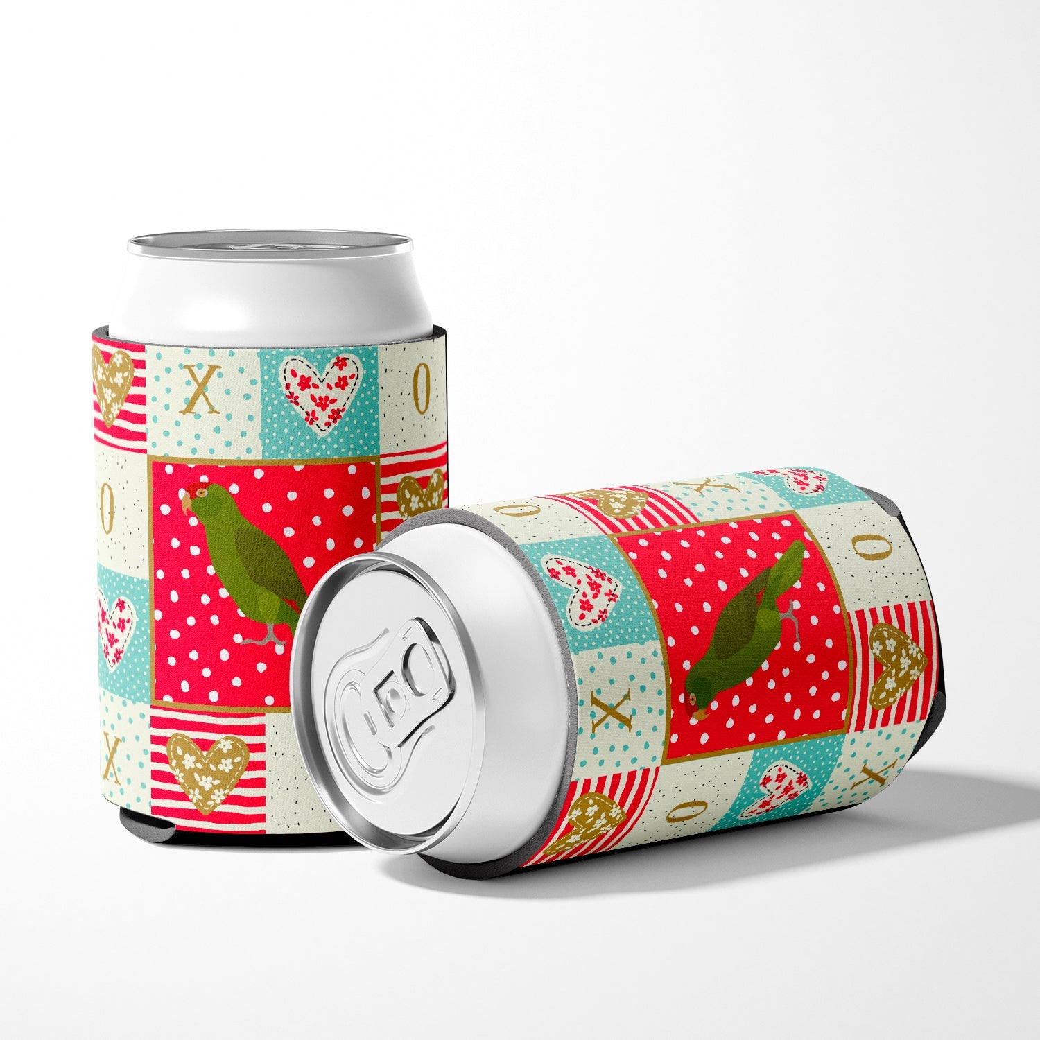 Amazon Parrot Love Can or Bottle Hugger Cooler Sleeve for Standard 12 oz Cans, Insulated Foam Beer & Soda Can Hugger Reusable