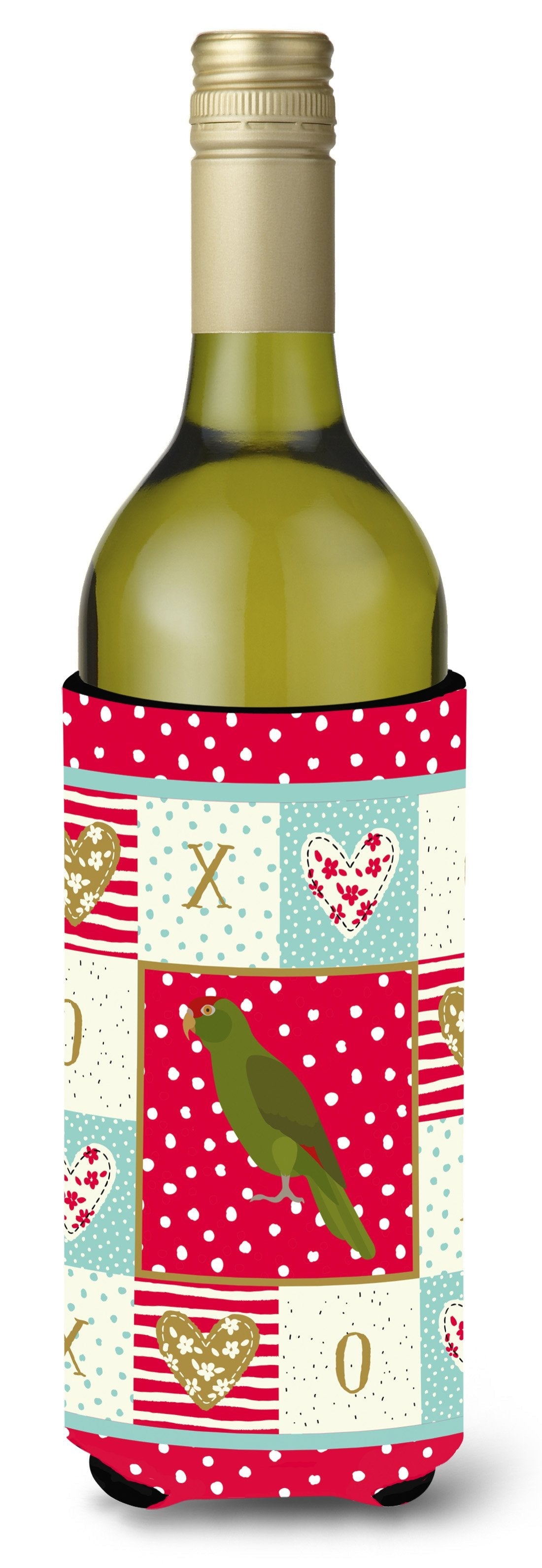Amazon Parrot Love Wine Bottle Hugger Gift Sleeve for Standard 750 ml Bottles, Insulated Reusable Also Fits Mini Shot & Pint Bottles