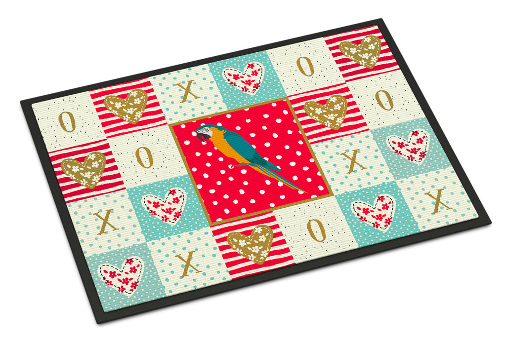 Macaw Love Doormat Indoor Outdoor 18H X 27W Front Door Mat Rugs for Entryway, Non Slip Washable