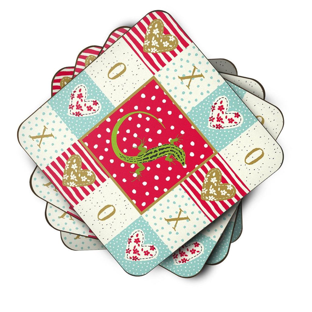 Lizard Foam Coasters Set of 4 Cup Coasters for Indoor Outdoor, Tabletop Protection, Anti Slip, Mouse pad Material