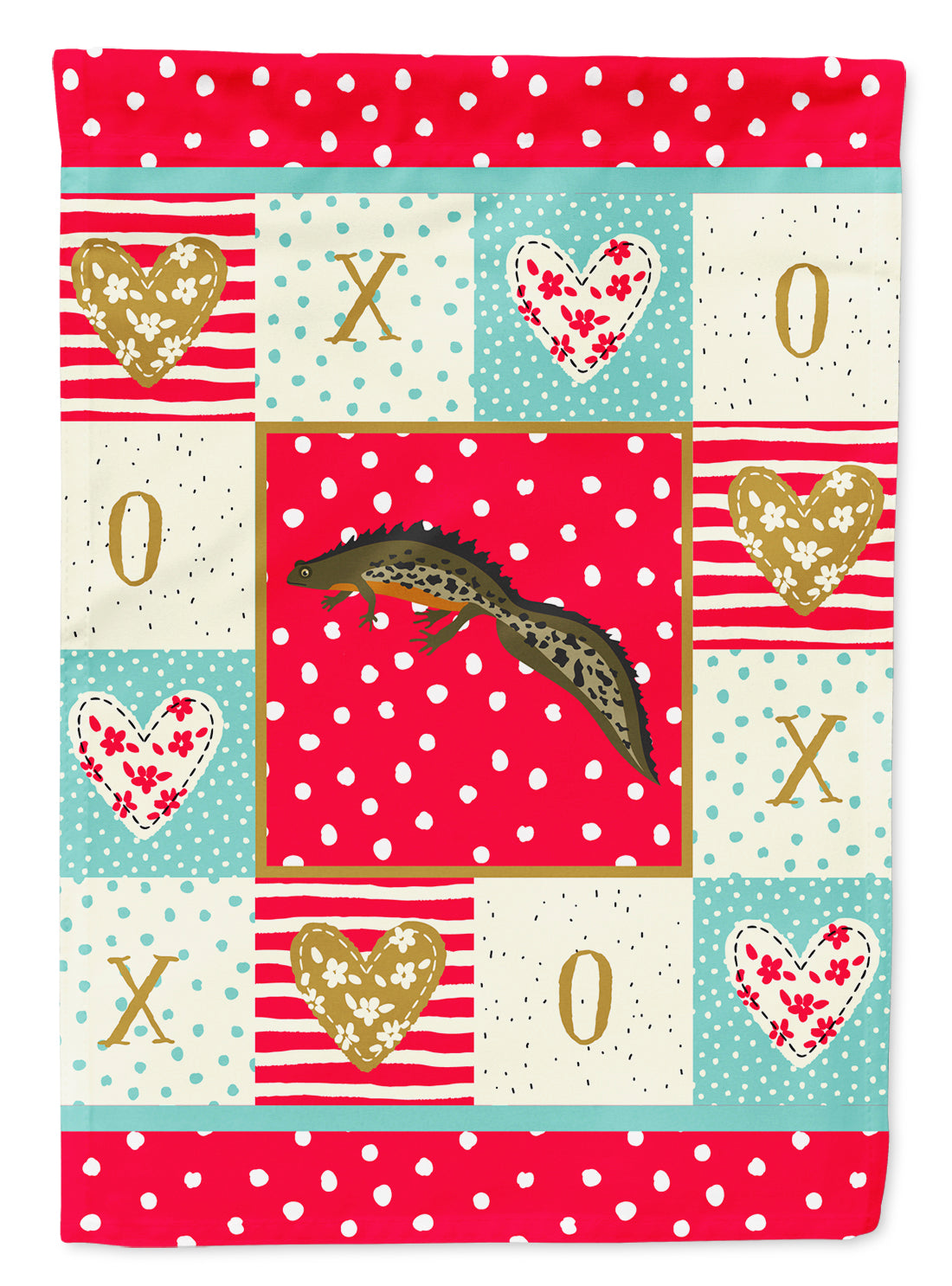 Newt House Flag 28x40 Porch Sleeve Pole Decorative Outside Yard Banner Artwork Wall Hanging, Polyester