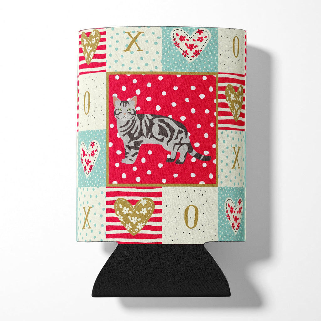 American Shorthair #1 Cat Love Can or Bottle Hugger Cooler Sleeve for Standard 12 oz Cans, Insulated Foam Beer & Soda Can Hugger Reusable