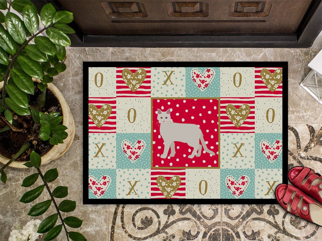 Aphrodite Giant #1 Cat Love Doormat Indoor Outdoor 24H X 36W Front Door Mat Rugs for Entryway, Non Slip Washable Low Pile,