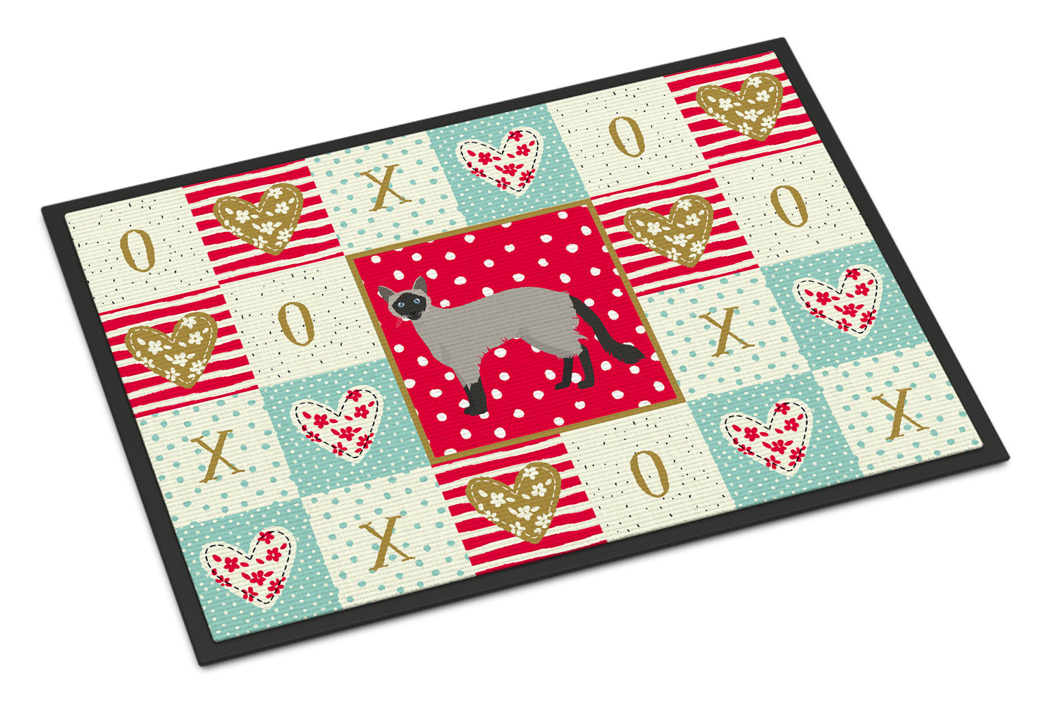 Balinese #1 Cat Love Doormat Indoor Outdoor 24H X 36W Front Door Mat Rugs for Entryway, Non Slip Washable Low Pile,