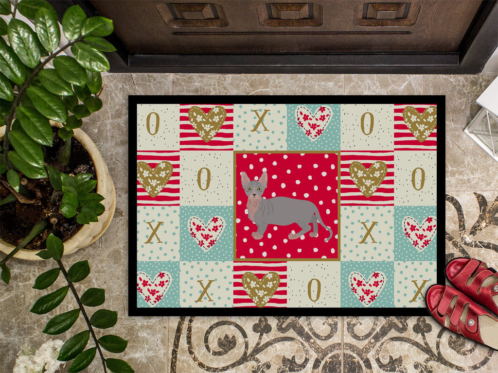 Bambino #1 Cat Love Doormat Indoor Outdoor 18H X 27W Front Door Mat Rugs for Entryway, Non Slip Washable