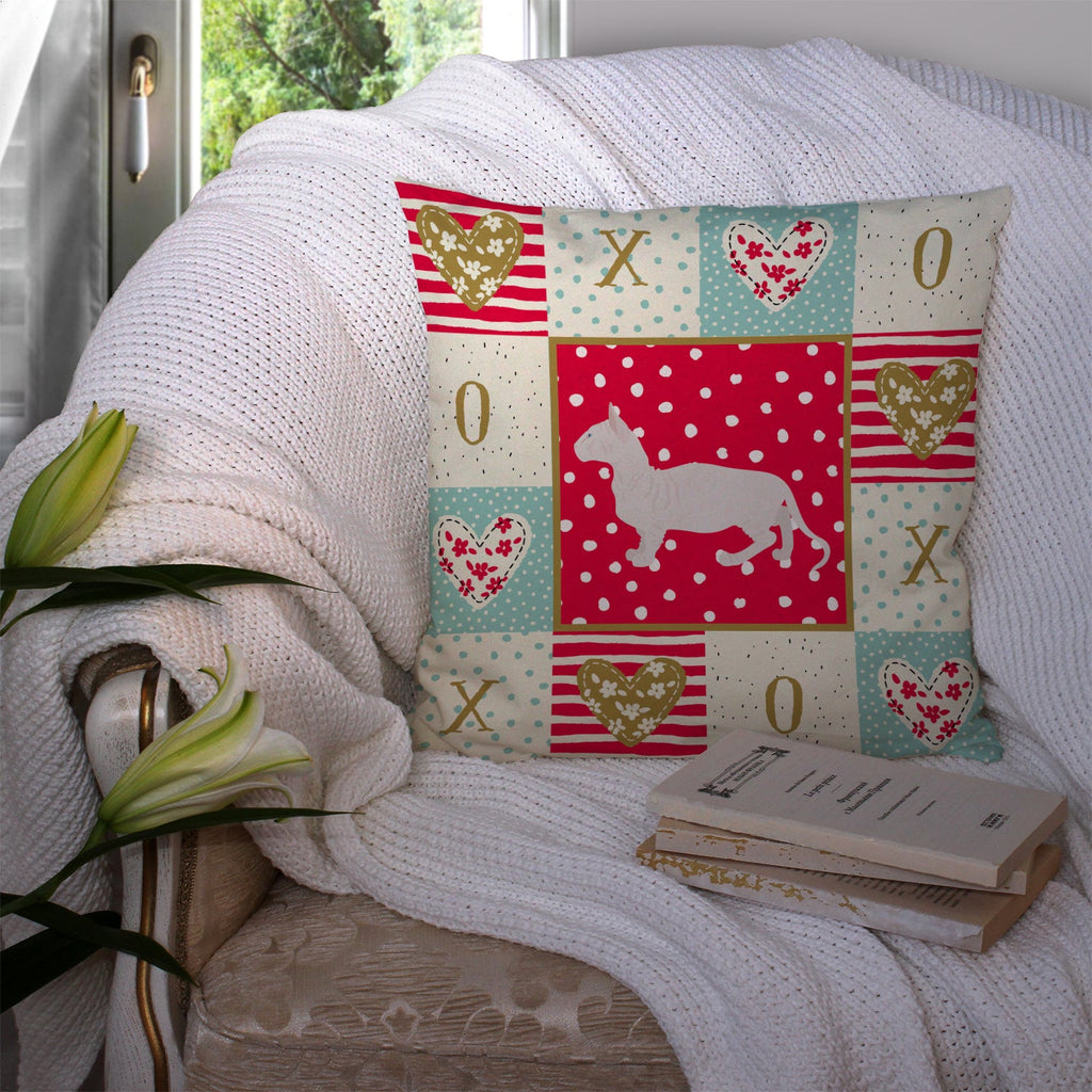 Bambino #2 Cat Love Decorative Throw Pillow 14x14 Indoor Outdoor Accent Cushion, Fabric Cover with Insert for Sofa, Bed, Porch & Living Room