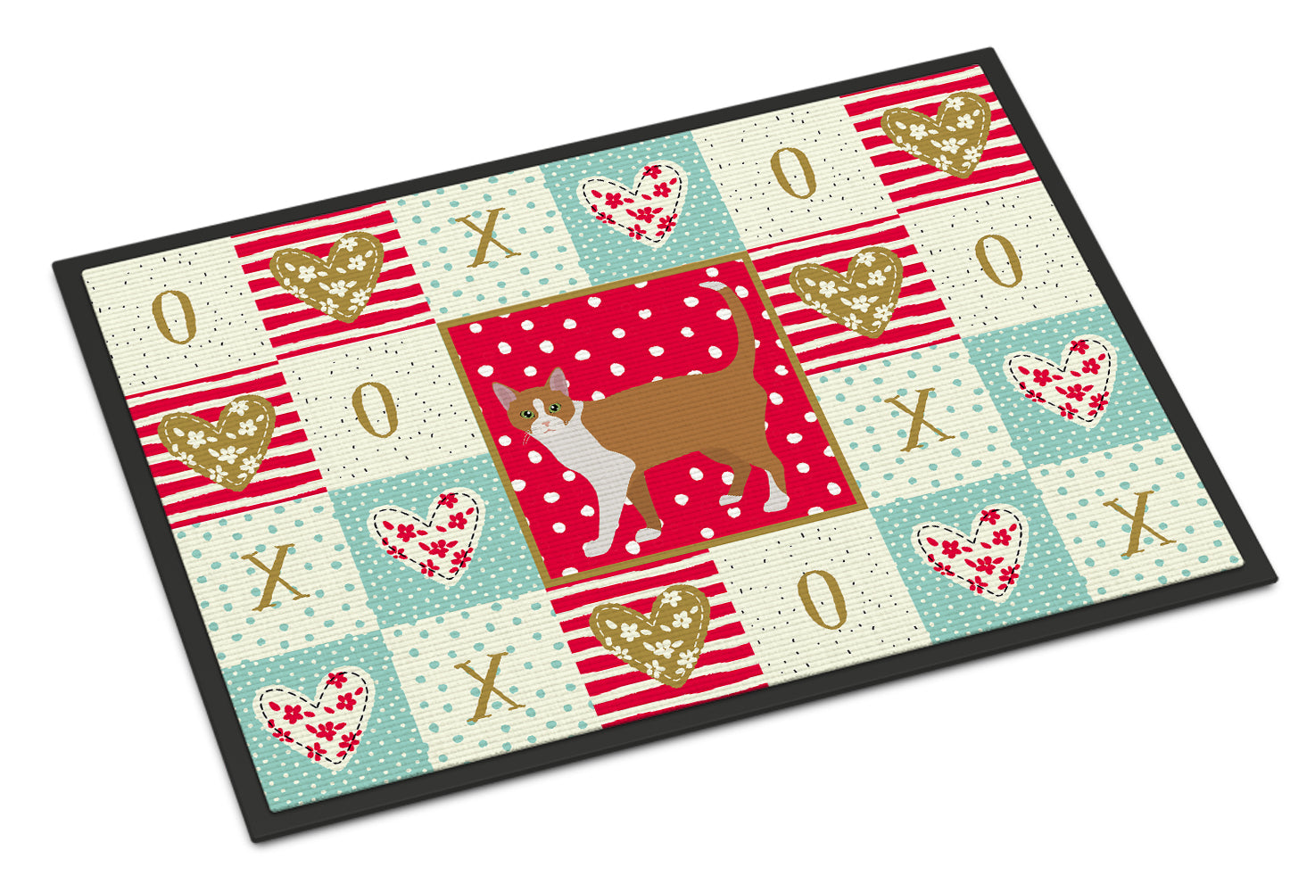 Brazilian Shorthair Cat Love Doormat Indoor Outdoor 24H X 36W Front Door Mat Rugs for Entryway, Non Slip Washable Low Pile,