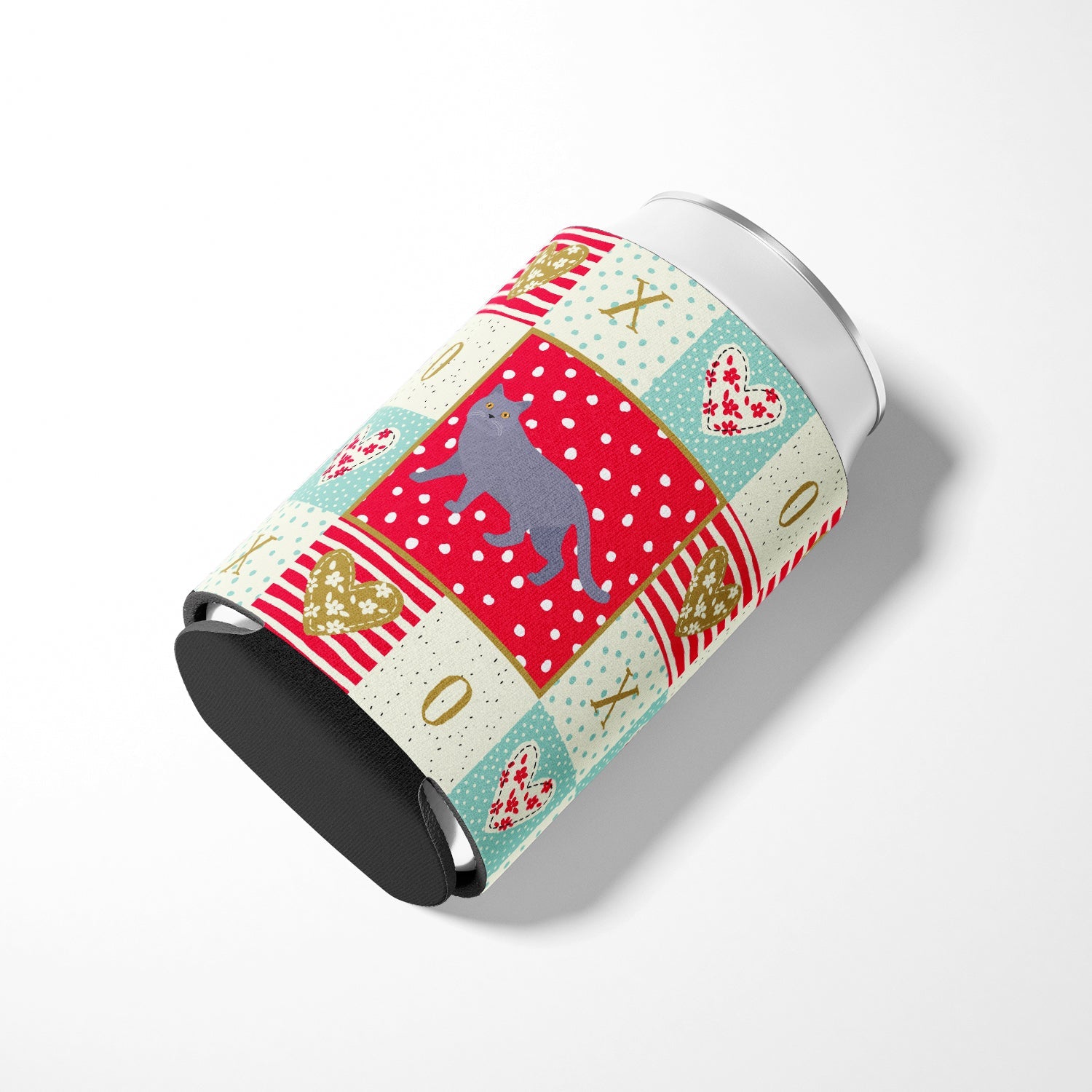 British Shorthair #1 Cat Love Can or Bottle Hugger Cooler Sleeve for Standard 12 oz Cans, Insulated Foam Beer & Soda Can Hugger Reusable