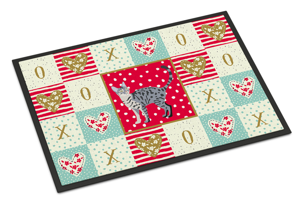 California Spangled #1 Cat Love Doormat Indoor Outdoor 24H X 36W Front Door Mat Rugs for Entryway, Non Slip Washable Low Pile,