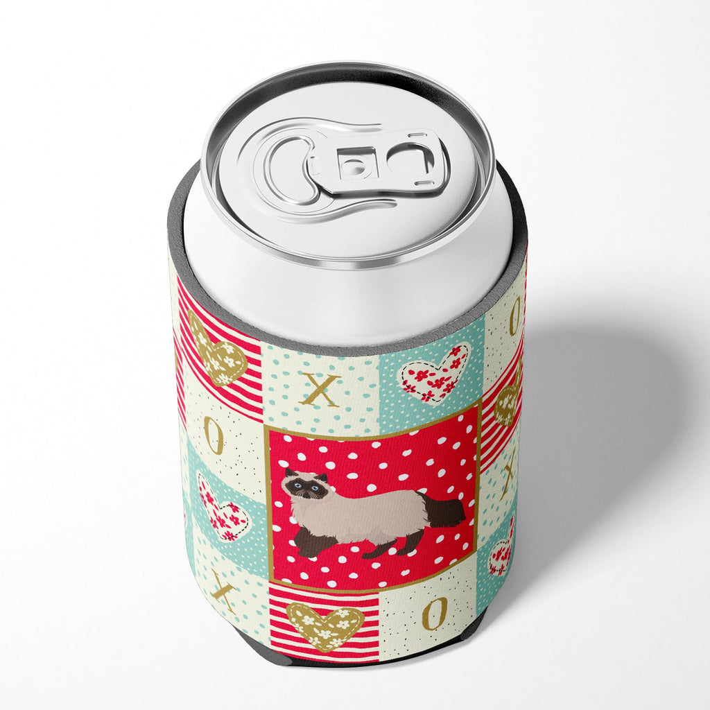 Colorpoint Persian Hymalayan Cat Love Can or Bottle Hugger Cooler Sleeve for Standard 12 oz Cans, Insulated Foam Beer & Soda Can Hugger Reusable
