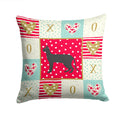 Black Cornish Rex Cat Love Decorative Throw Pillow 14x14 Indoor Outdoor Accent Cushion, Fabric Cover with Insert for Sofa, Bed, Porch & Living Room