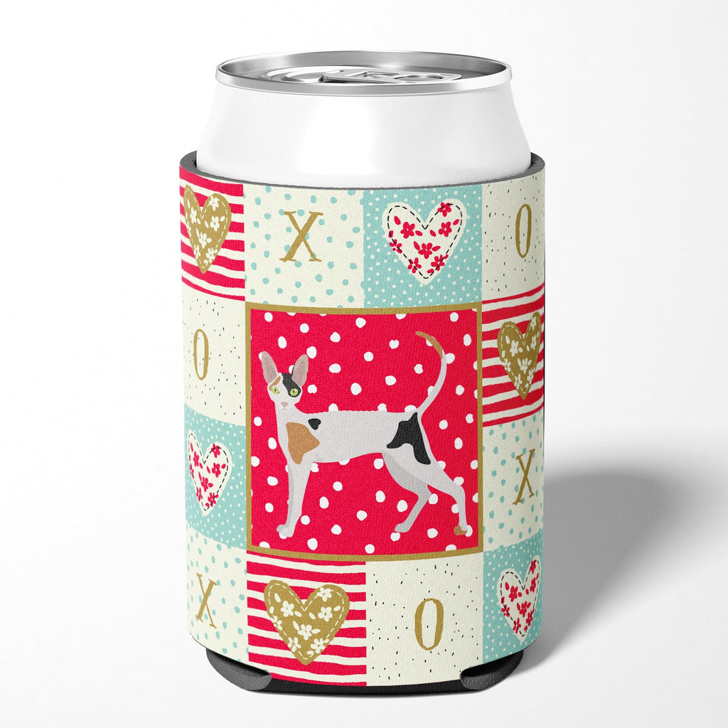 Cornish Rex Cat Love Can or Bottle Hugger Cooler Sleeve for Standard 12 oz Cans, Insulated Foam Beer & Soda Can Hugger Reusable