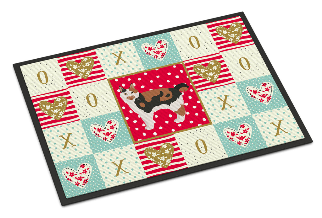 Cymric #2 Cat Love Doormat Indoor Outdoor 18H X 27W Front Door Mat Rugs for Entryway, Non Slip Washable
