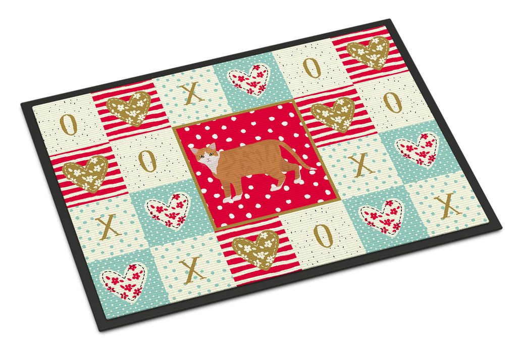 European Shorthair #1 Cat Love Doormat Indoor Outdoor 18H X 27W Front Door Mat Rugs for Entryway, Non Slip Washable