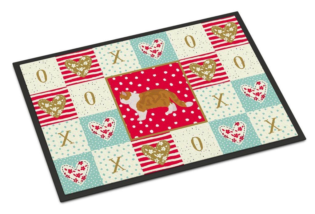 Exotic Shorthair #1 Cat Love Doormat Indoor Outdoor 18H X 27W Front Door Mat Rugs for Entryway, Non Slip Washable