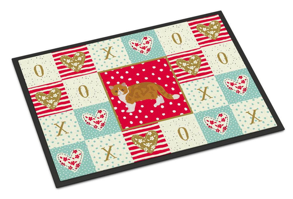 Exotic Shorthair #3 Cat Love Doormat Indoor Outdoor 18H X 27W Front Door Mat Rugs for Entryway, Non Slip Washable
