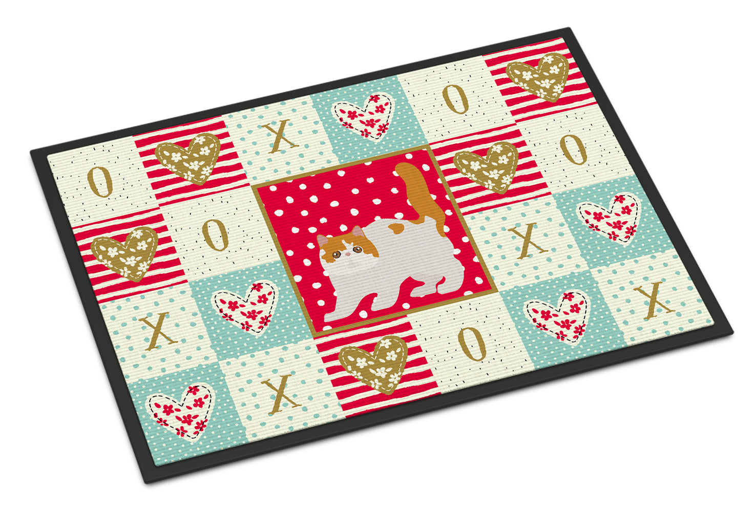 Exotic Shorthair #4 Cat Love Doormat Indoor Outdoor 18H X 27W Front Door Mat Rugs for Entryway, Non Slip Washable