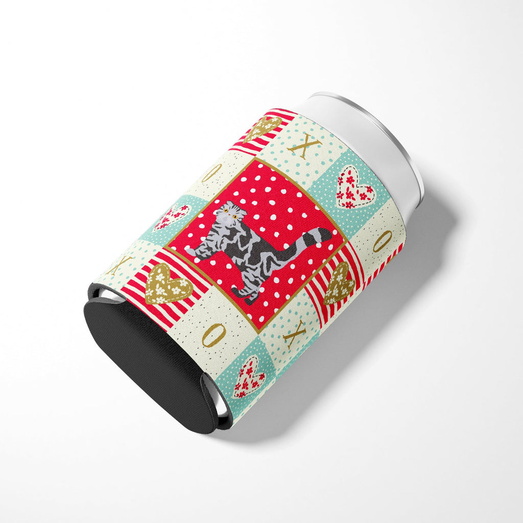 Foldex Exotic Fold #1 Cat Love Can or Bottle Hugger Cooler Sleeve for Standard 12 oz Cans, Insulated Foam Beer & Soda Can Hugger Reusable