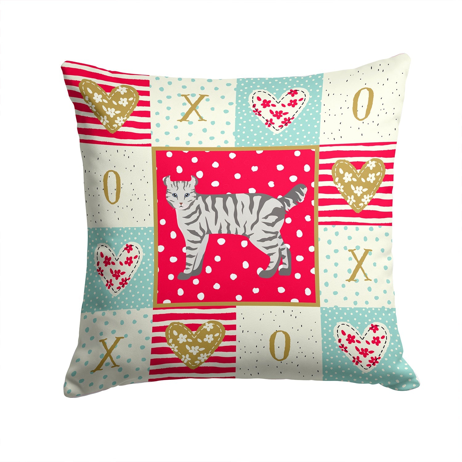 Highlander Lynx #2 Cat Love Decorative Throw Pillow 14x14 Indoor Outdoor Accent Cushion, Fabric Cover with Insert for Sofa, Bed, Porch & Living Room