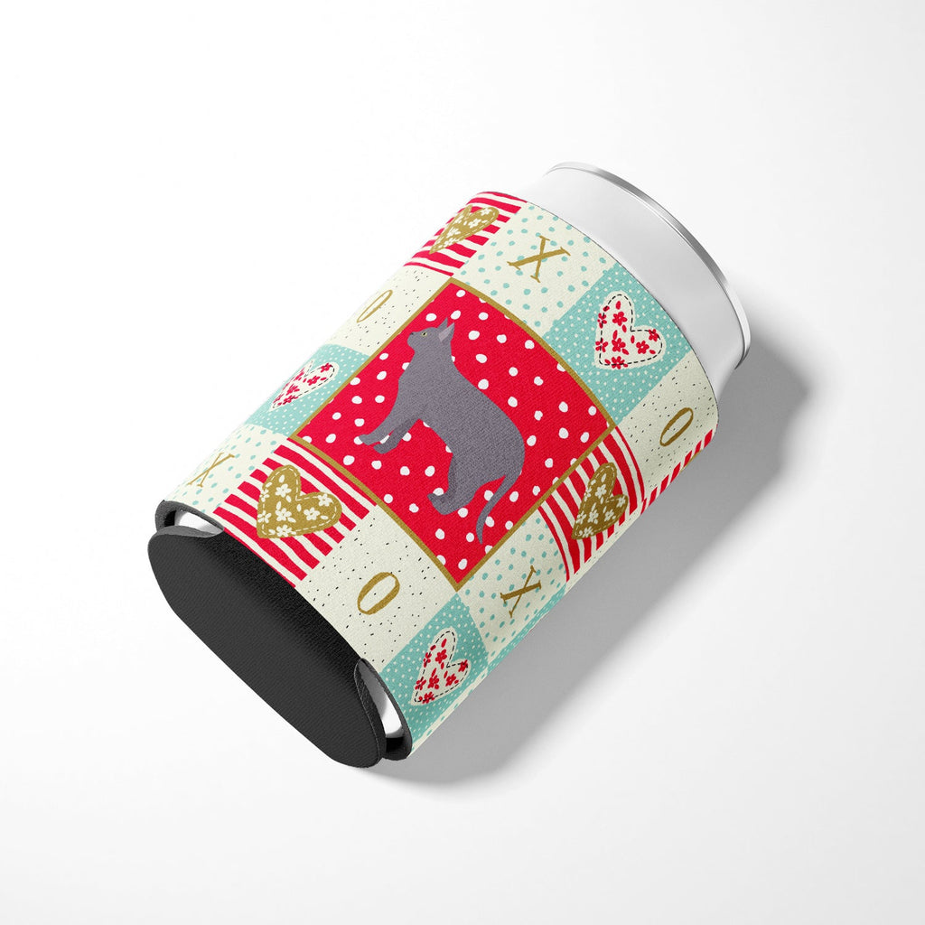 Korat #2 Cat Love Can or Bottle Hugger Cooler Sleeve for Standard 12 oz Cans, Insulated Foam Beer & Soda Can Hugger Reusable