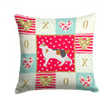 Korean Bobtail Cat Love Decorative Throw Pillow 14x14 Indoor Outdoor Accent Cushion, Fabric Cover with Insert for Sofa, Bed, Porch & Living Room