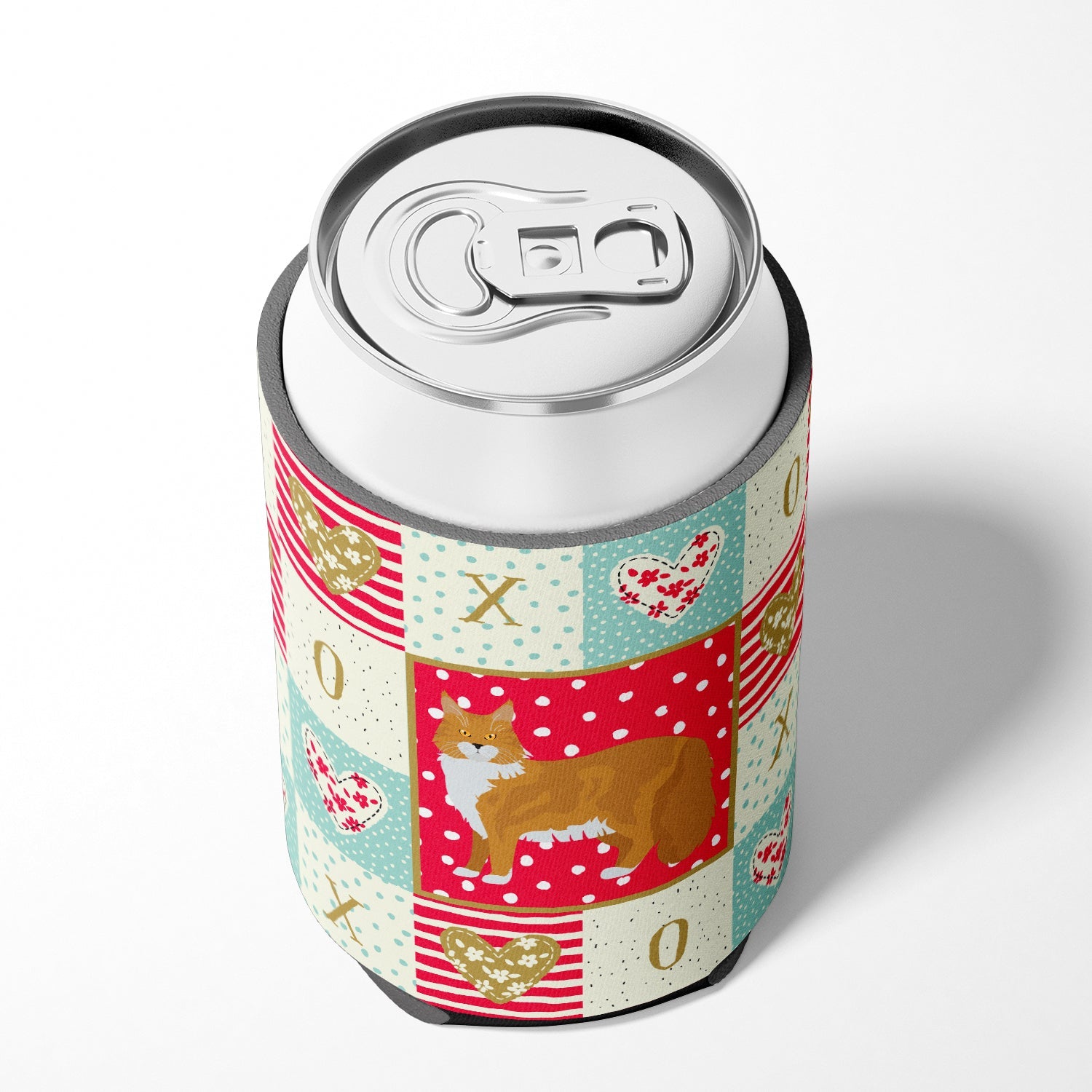 Maine Coon #1 Cat Love Can or Bottle Hugger Cooler Sleeve for Standard 12 oz Cans, Insulated Foam Beer & Soda Can Hugger Reusable