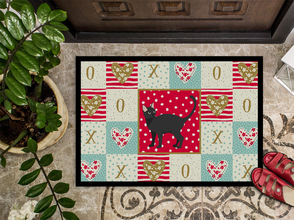 Malayan #2 Cat Love Doormat Indoor Outdoor 18H X 27W Front Door Mat Rugs for Entryway, Non Slip Washable