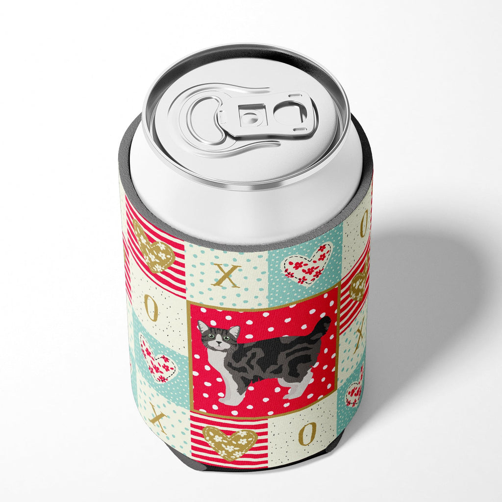 Manx #1 Cat Love Can or Bottle Hugger Cooler Sleeve for Standard 12 oz Cans, Insulated Foam Beer & Soda Can Hugger Reusable
