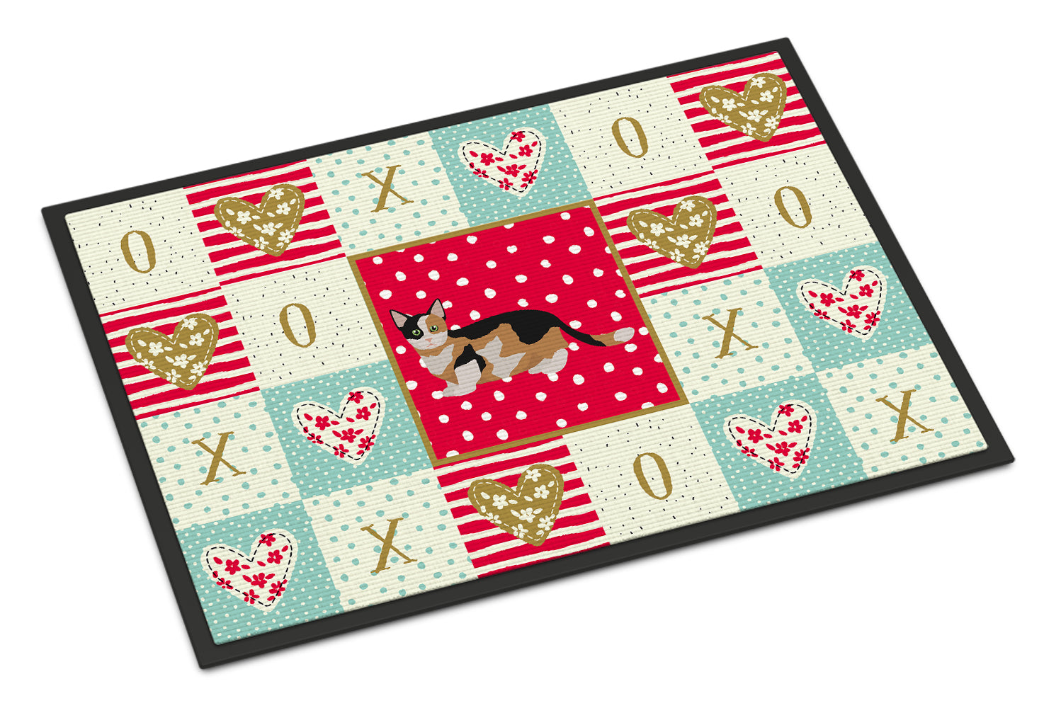 Munchkin Cat Love Doormat Indoor Outdoor 24H X 36W Front Door Mat Rugs for Entryway, Non Slip Washable Low Pile,