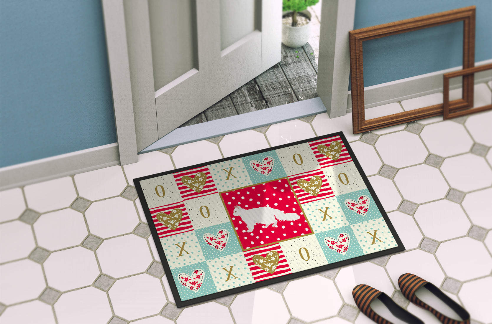Oregon Rex #2 Cat Love Doormat Indoor Outdoor 24H X 36W Front Door Mat Rugs for Entryway, Non Slip Washable Low Pile,