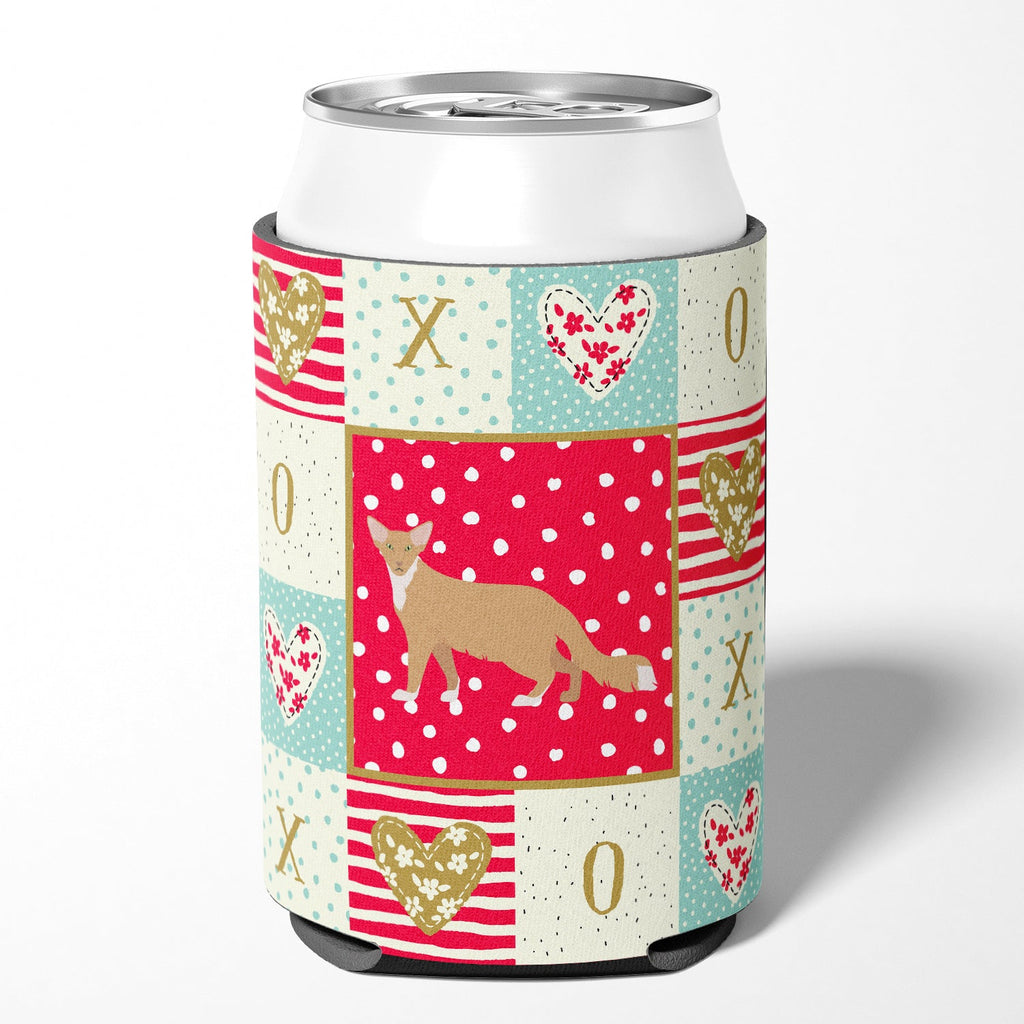 Oriental Longhair #2 Cat Love Can or Bottle Hugger Cooler Sleeve for Standard 12 oz Cans, Insulated Foam Beer & Soda Can Hugger Reusable