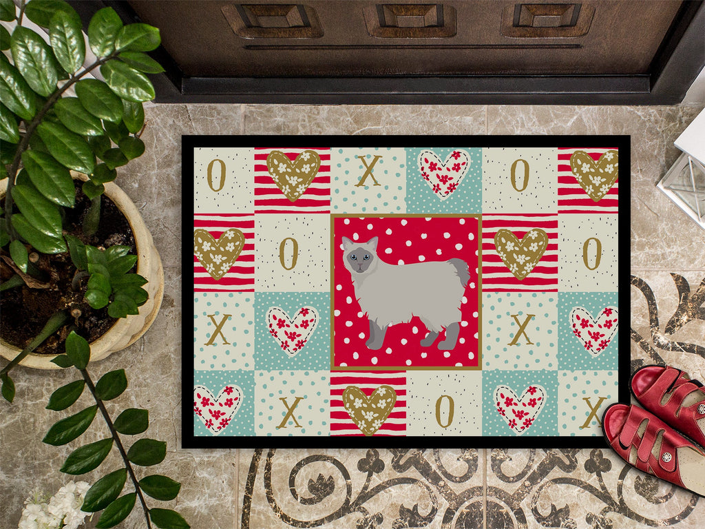 Owyhee Bob #1 Cat Love Doormat Indoor Outdoor 24H X 36W Front Door Mat Rugs for Entryway, Non Slip Washable Low Pile,