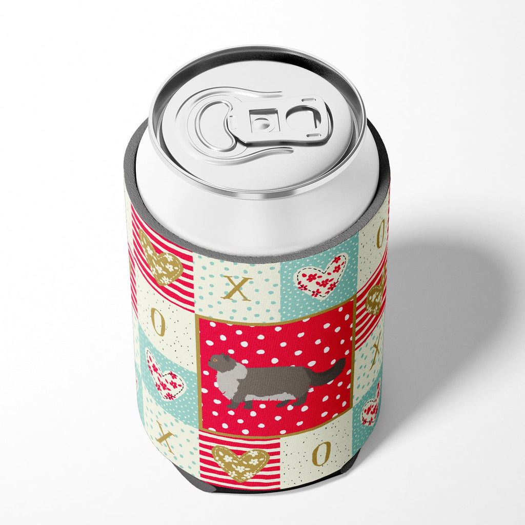 Persian Modern #2 Cat Love Can or Bottle Hugger Cooler Sleeve for Standard 12 oz Cans, Insulated Foam Beer & Soda Can Hugger Reusable