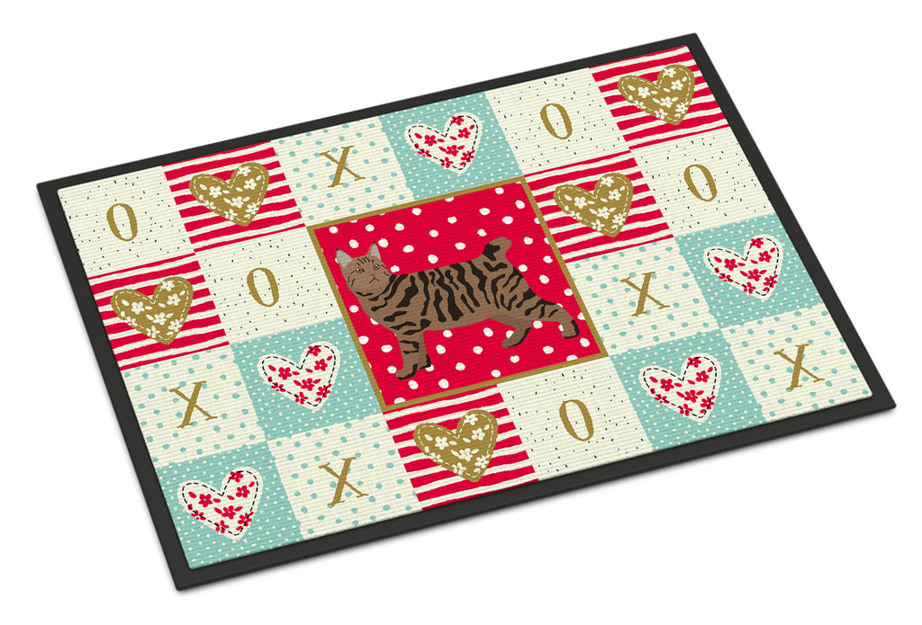 Pixie Bob #3 Cat Love Doormat Indoor Outdoor 24H X 36W Front Door Mat Rugs for Entryway, Non Slip Washable Low Pile,