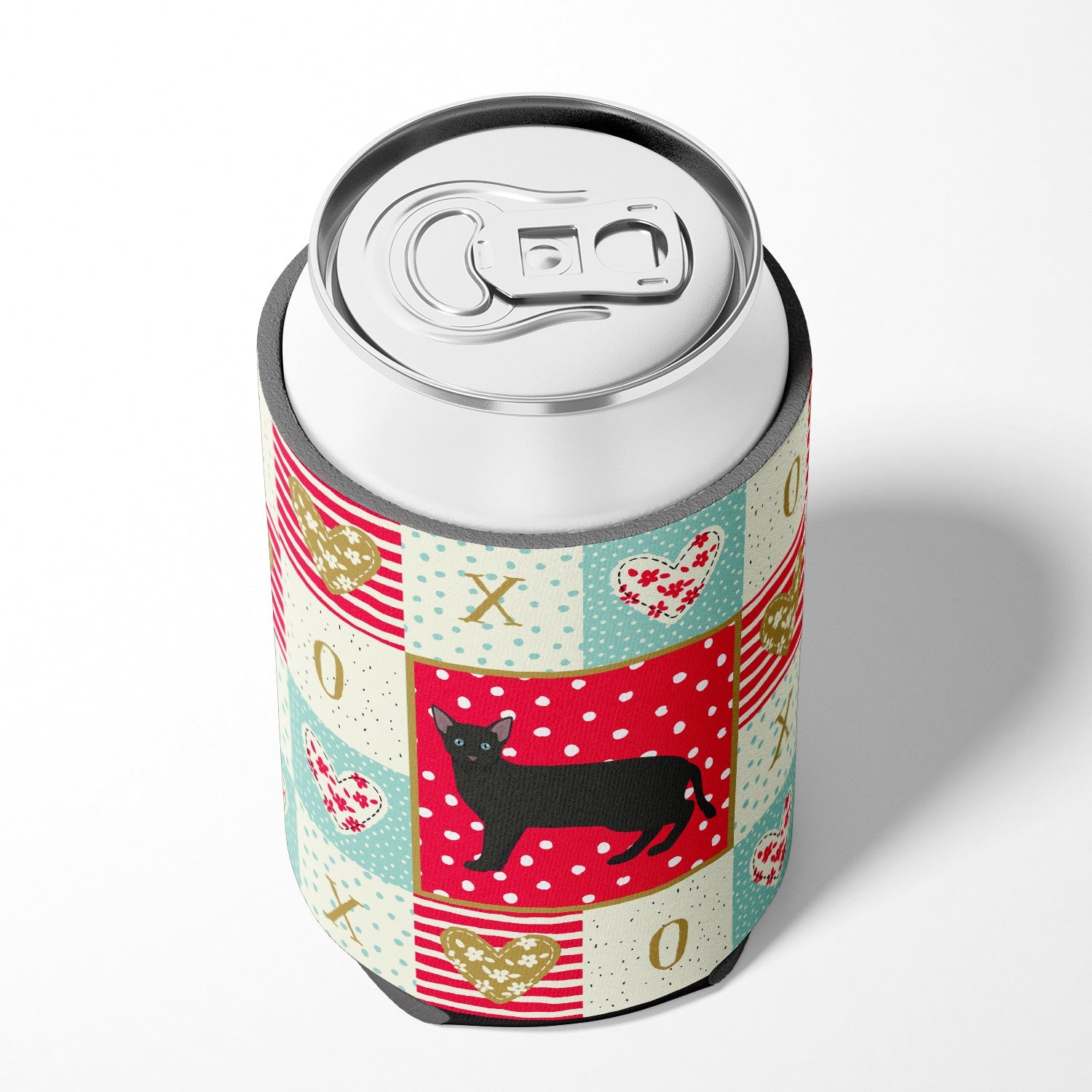 Russian White Black #1 Cat Love Can or Bottle Hugger Cooler Sleeve for Standard 12 oz Cans, Insulated Foam Beer & Soda Can Hugger Reusable
