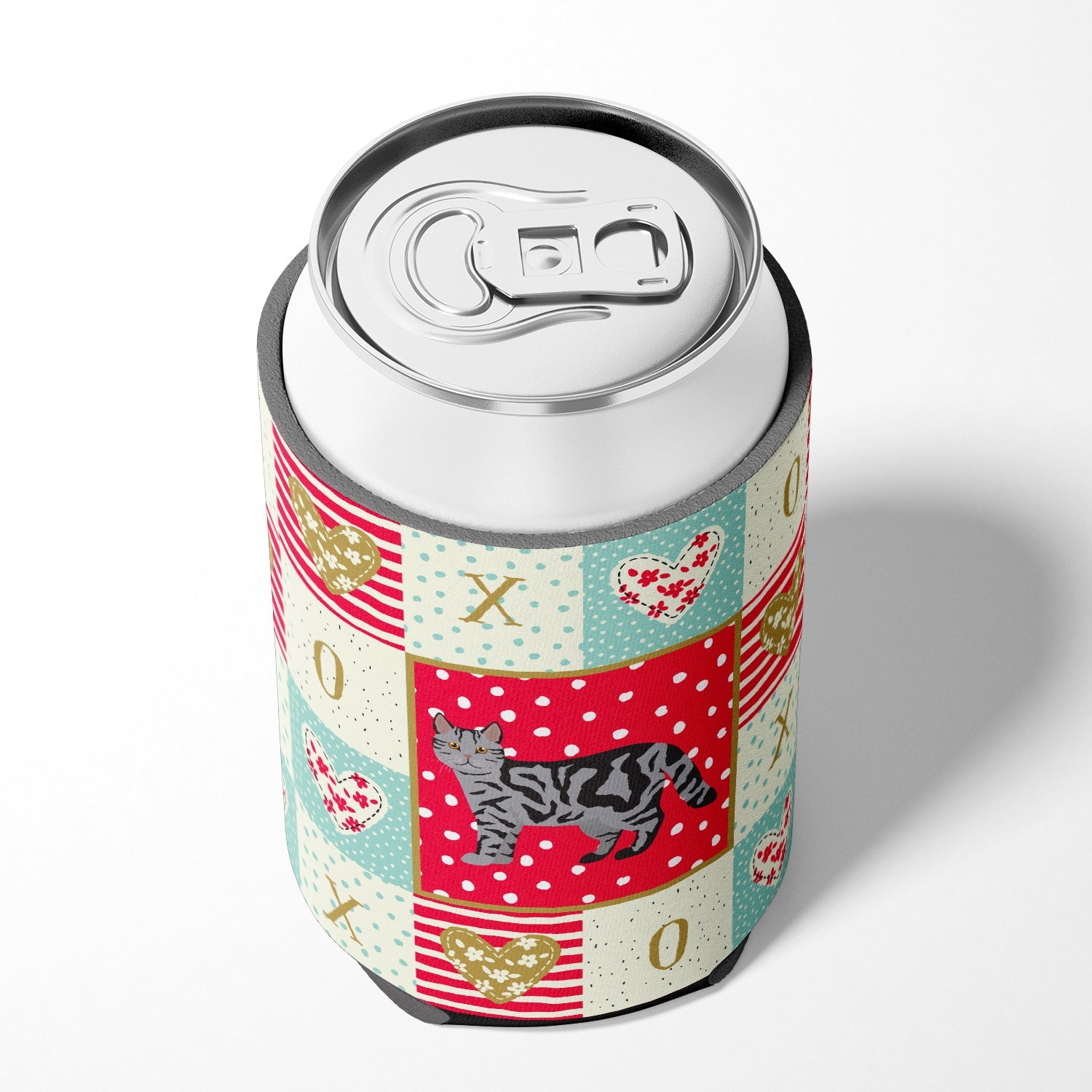 Scottish Straight Cat Love Can or Bottle Hugger Cooler Sleeve for Standard 12 oz Cans, Insulated Foam Beer & Soda Can Hugger Reusable