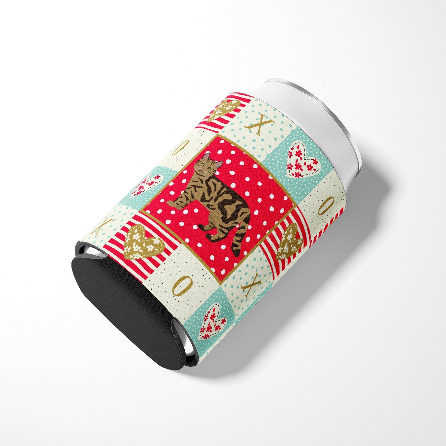 Scottish Straight #2 Cat Love Can or Bottle Hugger Cooler Sleeve for Standard 12 oz Cans, Insulated Foam Beer & Soda Can Hugger Reusable