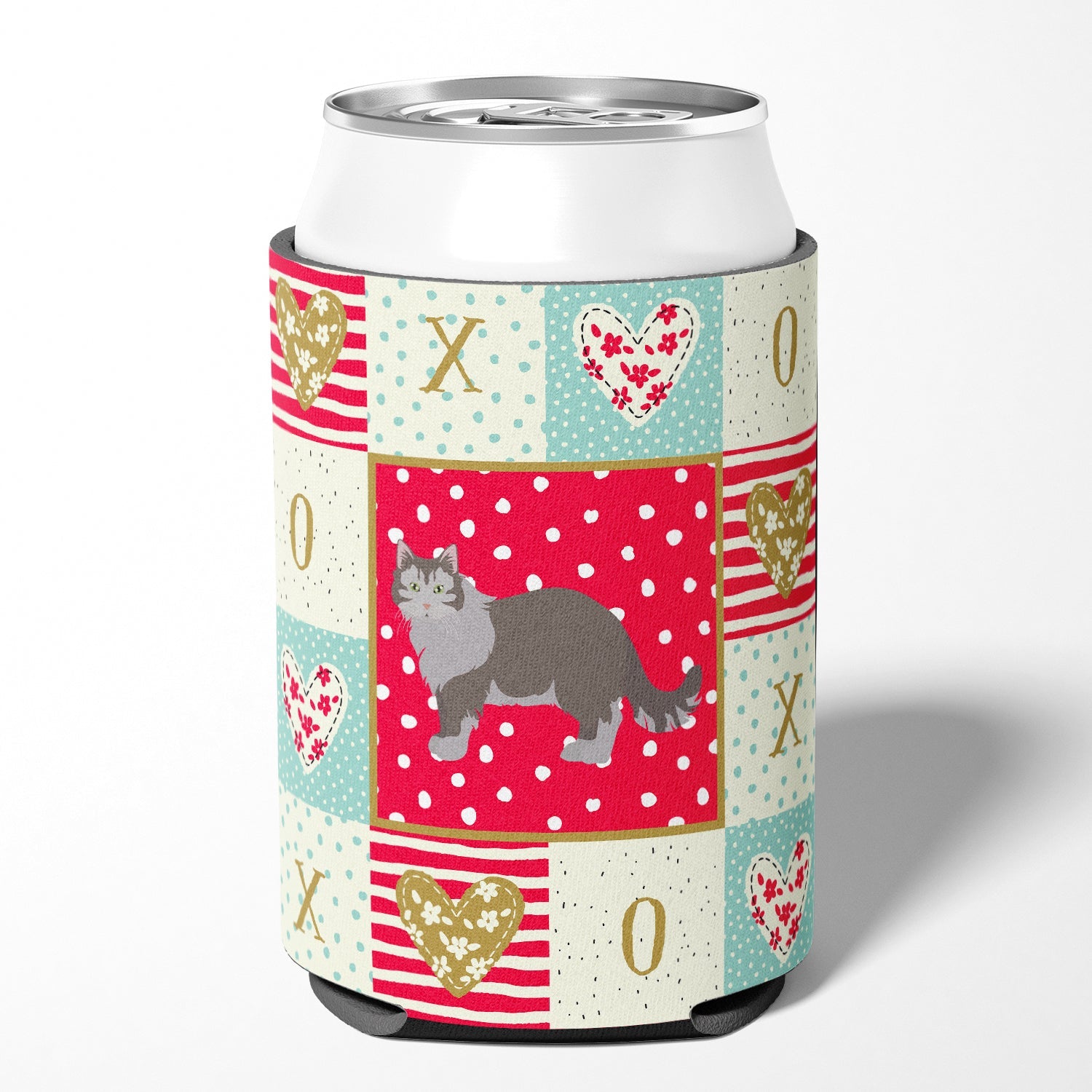 Siberian Forest #1 Cat Love Can or Bottle Hugger Cooler Sleeve for Standard 12 oz Cans, Insulated Foam Beer & Soda Can Hugger Reusable